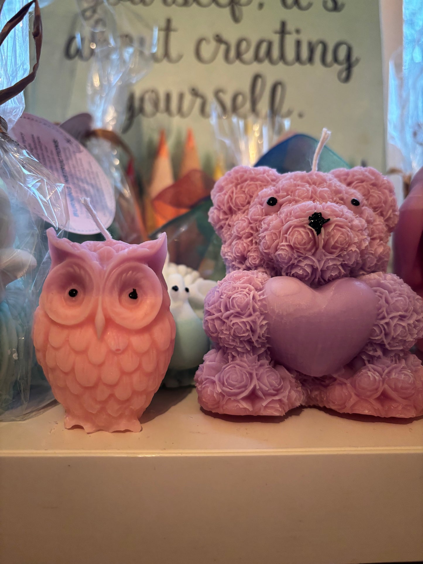 Highland Cow Large, Owl & Book, Bear, Rabbits Candles