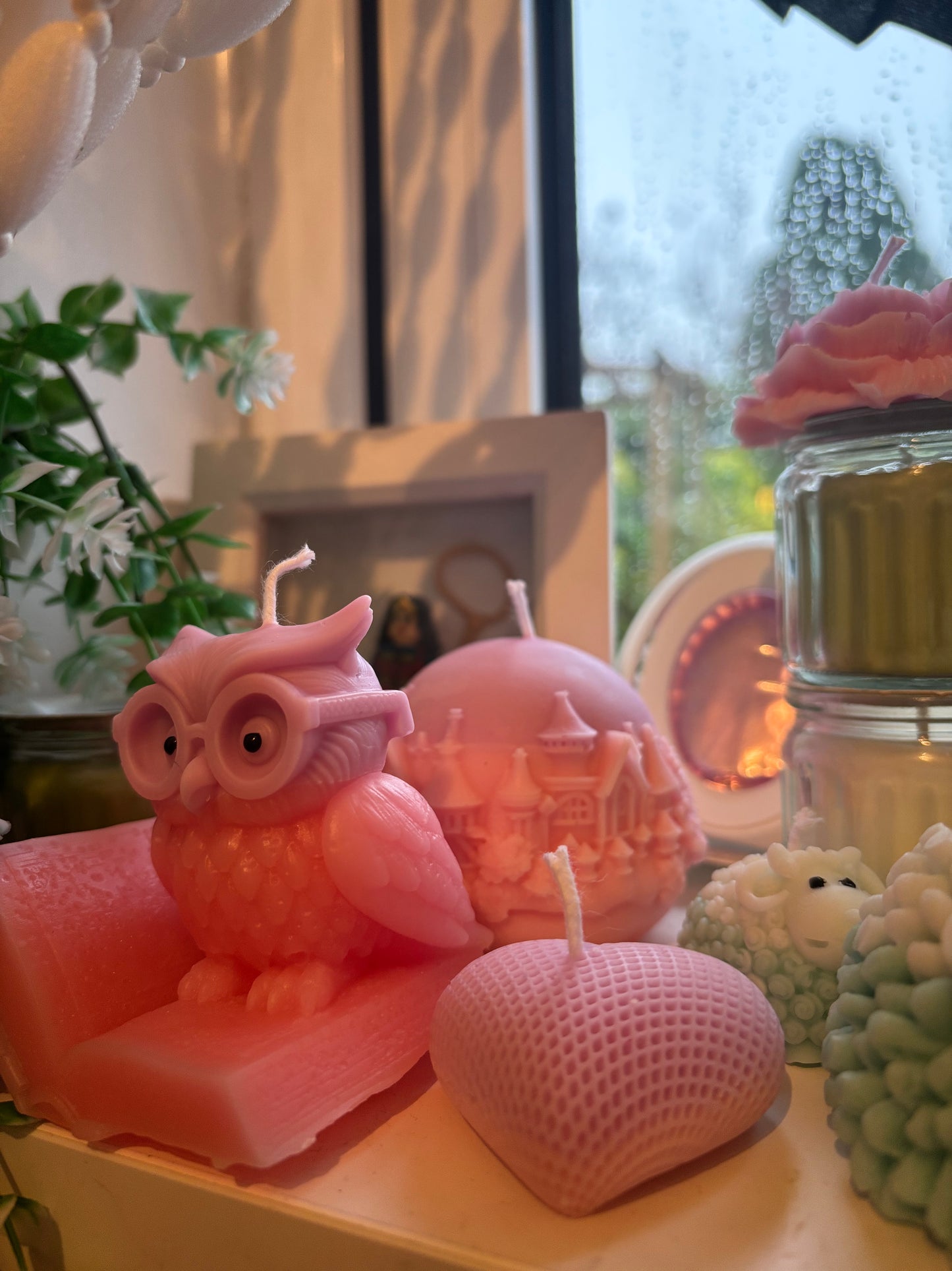 Highland Cow Large, Owl & Book, Bear, Rabbits Candles