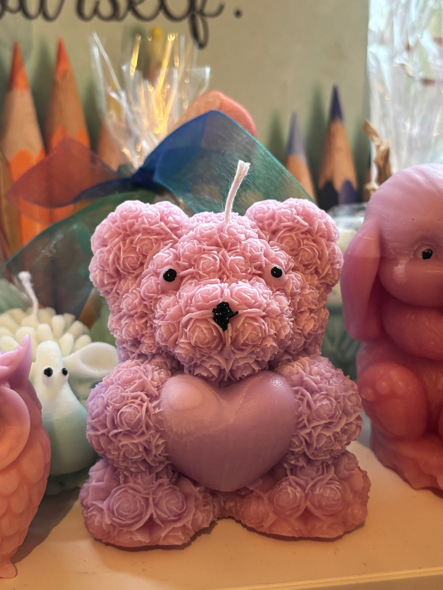 Highland Cow Large, Owl & Book, Bear, Rabbits Candles