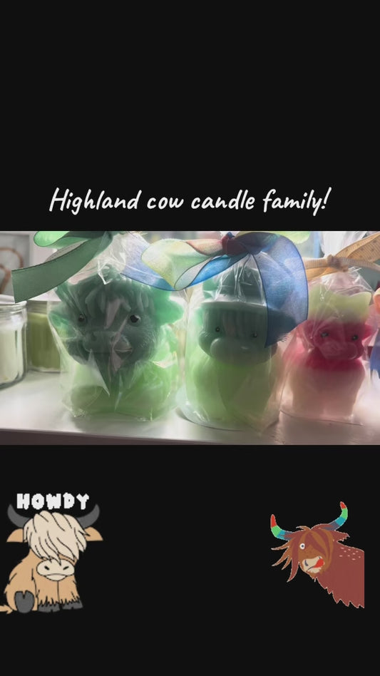 Highland Cow Family (Set of 4 - 1x large 1x medium 2 x small